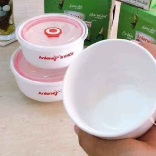 Xả kho đi nhanh 50 Bộ 2 bát sứ có nắp hút chân không40k/bộ. quà tặng sữa Anlene