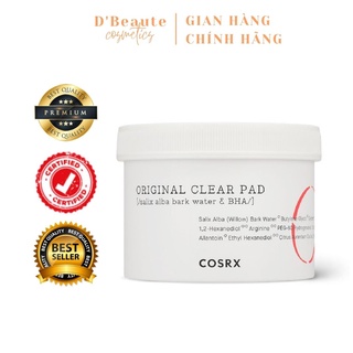 Bông tẩy da chết hóa học làm sạch và loại bỏ nhân mụn cosrx one step original clear pad - hàn quốc chính hãng