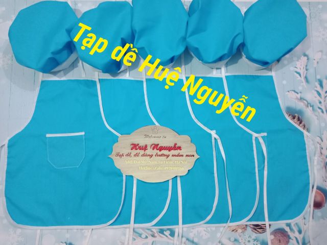 Combo 15 bộ Tạp dề mẫu  màu trơn tự chọn