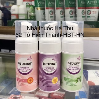 ( DATE MỚI ) Dung dịch vệ sinh phụ nữ Betadine Feminine Wash Foam 100ml - bổ sung lợi khuẩn, bảo vệ dịu nhẹ