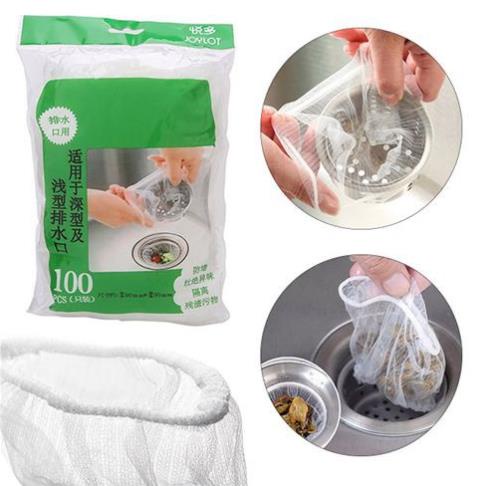 Combo 1 túi 100 túi lọc rác bồn rửa bát