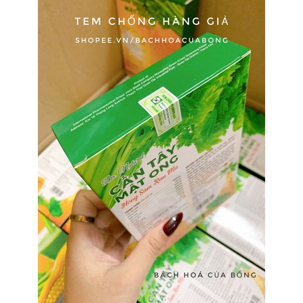 Bột Cần Tây Mật Ong hộp 15 gói hỗ trợ giảm cân, detox thải độc, thanh lọc cơ thể chính hãng