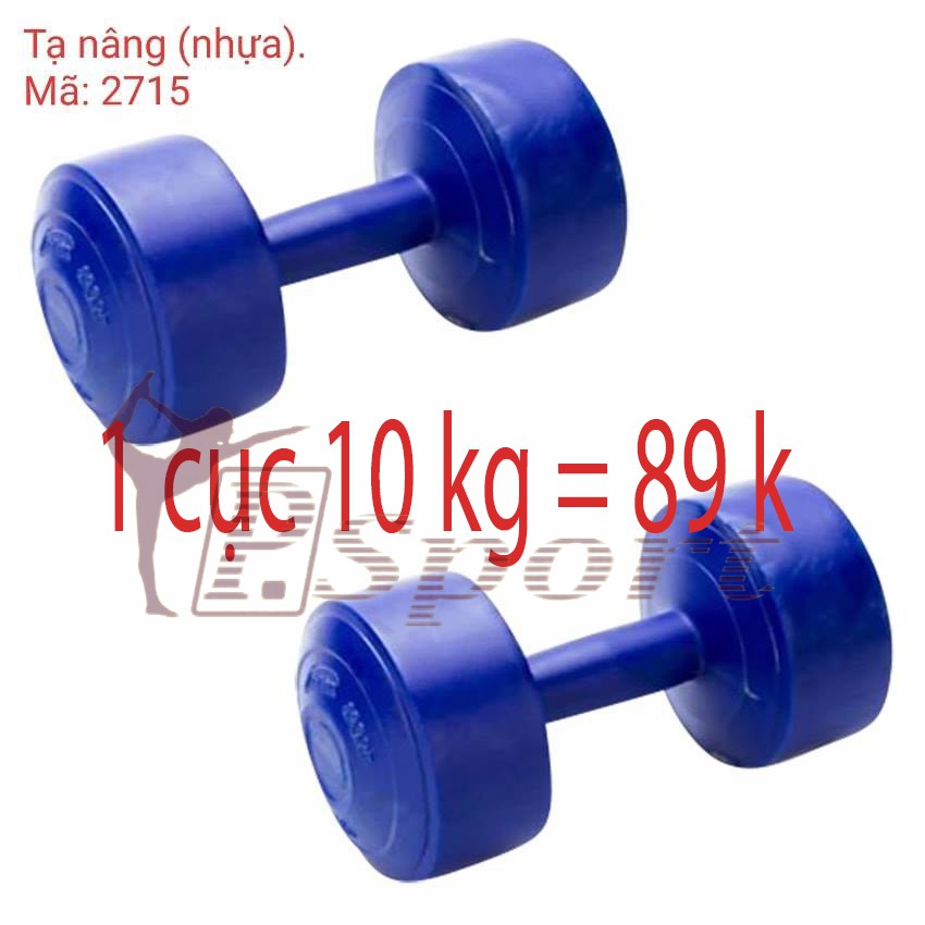 TẠ TAY 10 KG TẠ NHỰA TẬP GYM 10 KG ( 1 CỤC 10 KG )