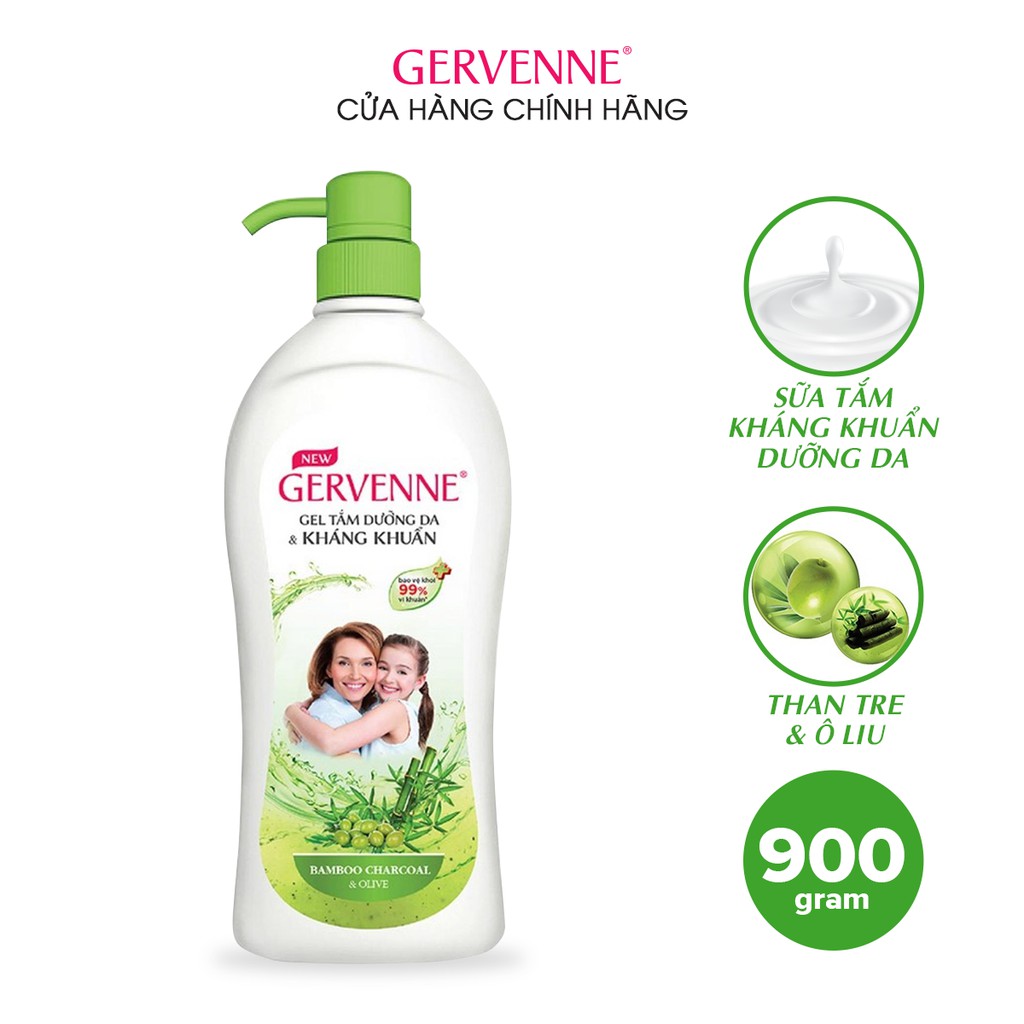 Gervenne Sữa tắm kháng khuẩn dưỡng da 900gr