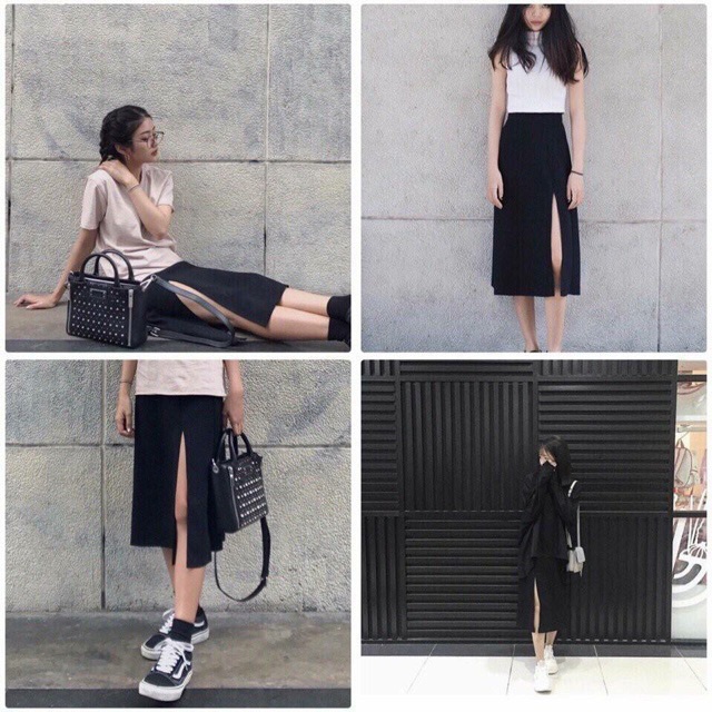 CHÂN VÁY SUÔNG CHỮ A CHÂN VÁY XẺ TÀ ( kèm ảnh thật ) | BigBuy360 - bigbuy360.vn