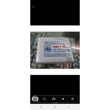 Gạc y tế Bảo Thạch 10x10x6 lớp( túi 100 miếng)