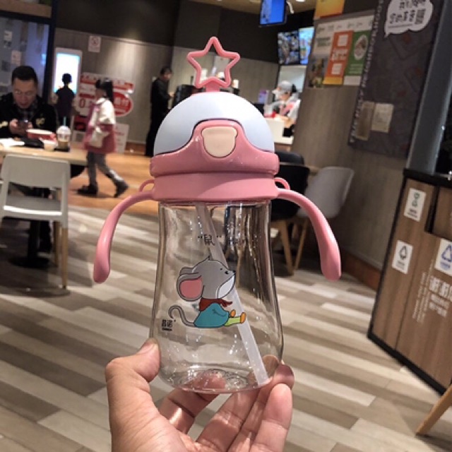Bình nước ngôi sao FREE SHIP Bình nước siêu xinh cho bé 380ml
