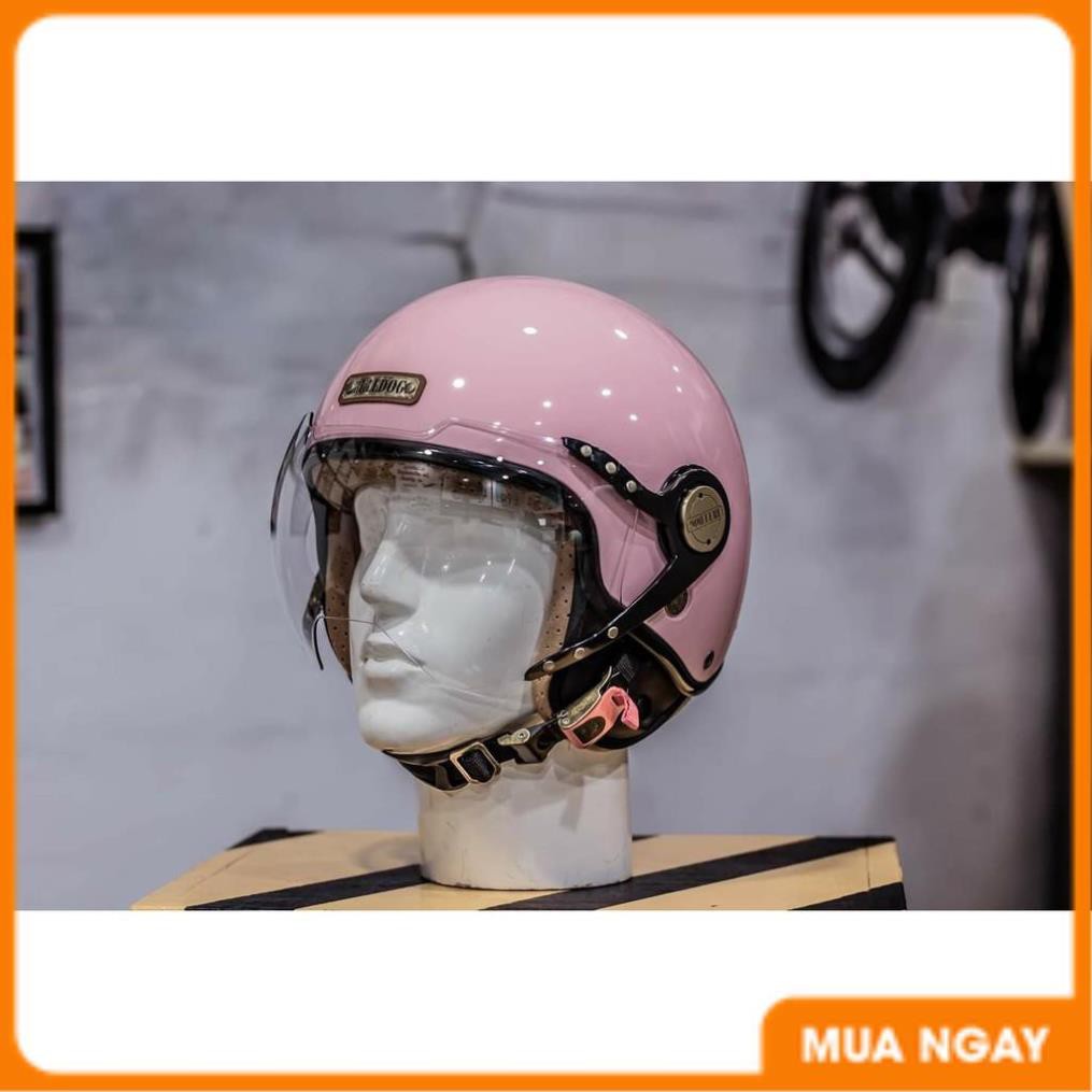 MŨ BẢO HIỂM 3/4 BULLDOG POM [TẶNG KÈM KHÓA SỐ ĐA NĂNG]_Phuotarmor