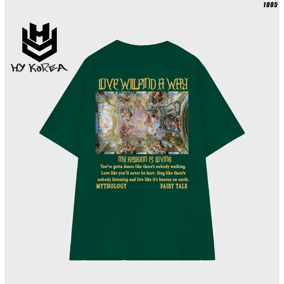 Áo thun nam nữ unisex form rộng tay lỡ Love willfind a way 1005 HY KOREA