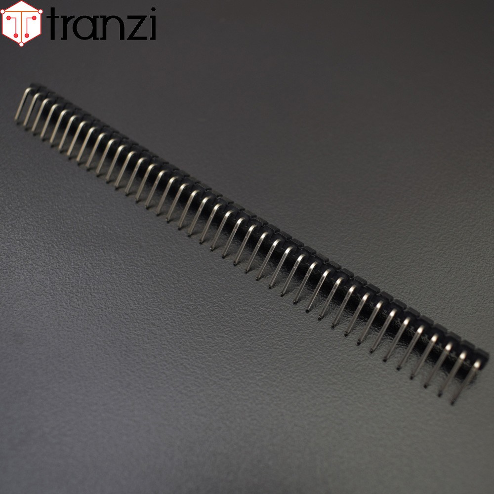 Giăm cắm 2.54mm đơn đực cong 40P 8mm đen - túi  5 cái