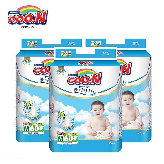 [SET 3 BỊCH] Tã dán/quần Goo.N Premium NB70 / S64 / M60 / L50 / XL46 / M56 / L46 / XL42 / XXL36 / XXXL26