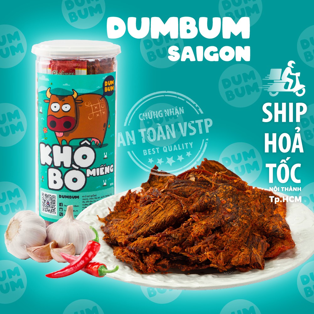 [Mã GROXUAN1 giảm 8% đơn 150K] Khô bò miếng DumBum 250g đồ ăn vặt Sài Gòn | BigBuy360 - bigbuy360.vn