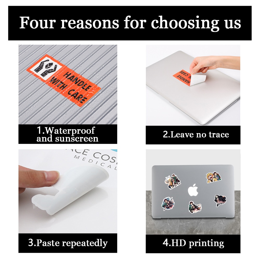 Bộ 50 cái nhãn dán trang trí in hình nhân vật hoạt hình dễ thương