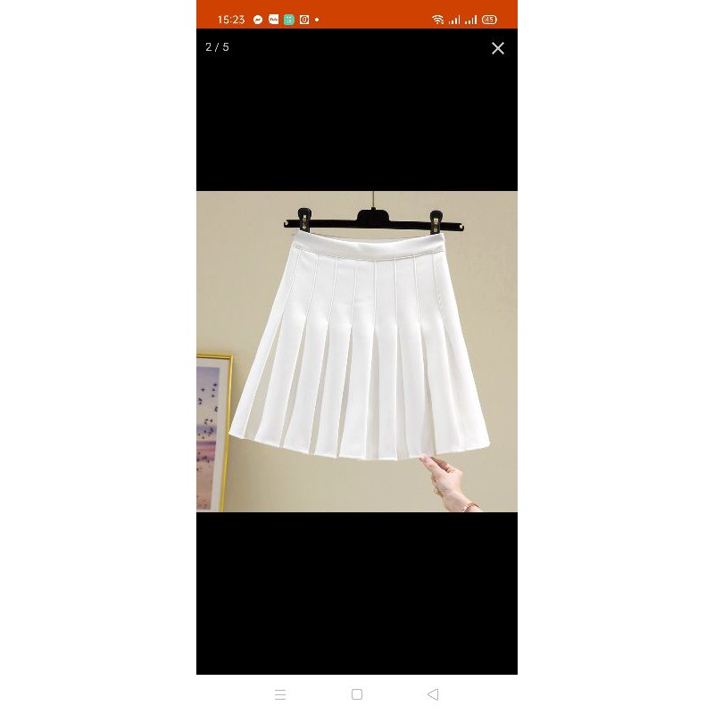 Chân váy xếp ly quốc dân dáng ngắn hai màu đen trắng | BigBuy360 - bigbuy360.vn