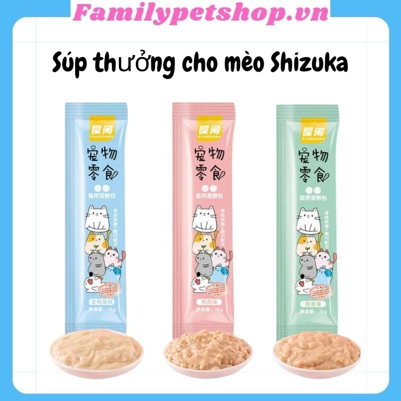 Súp thưởng cho mèo thú cưng shizuka thanh 15gr - familypetshop.vn