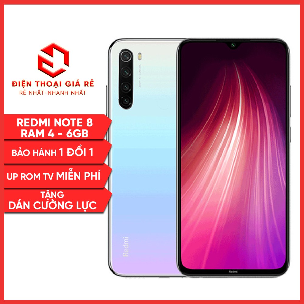ĐIỆN THOẠI XIAOMI REDMI NOTE 8 (4 - 64GB, 6-64GB) - [Giá rẻ, TRONG 3 THÁNG -TẶNG DÁN CƯỜNG LỰC] | BigBuy360 - bigbuy360.vn