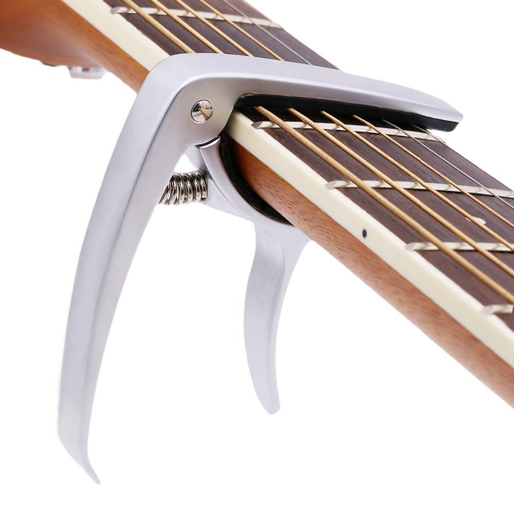 Kẹp capo chuyên dụng cho đàn ghi-ta thiết kế lò xo 2 chức năng cho đàn acoustic và cổ điển bằng thép