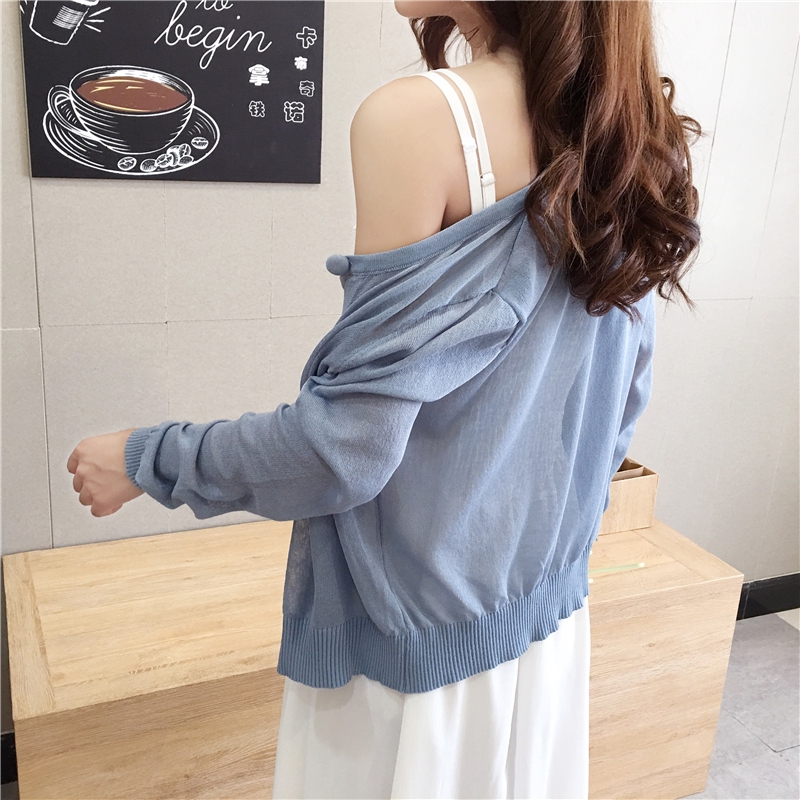 Áo sơ mi SUXI thiết kế vải mỏng dài tay dáng rộng Hàn Quốc