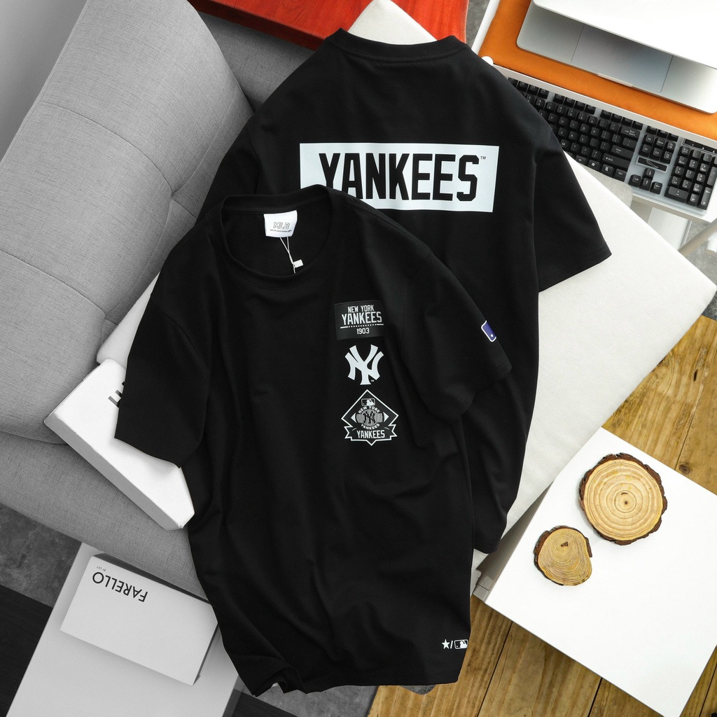 Áo thun nam đẹp cổ tròn MLB 1 phông cộc tay 3 màu trắng đen nâu vải cotton cao cấp- NICEMEN | BigBuy360 - bigbuy360.vn