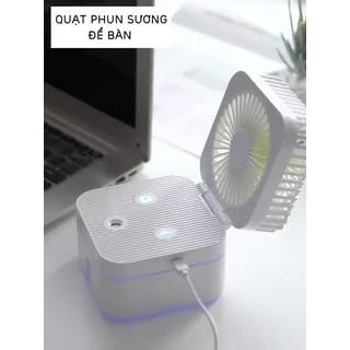 Quạt mini để bàn phun sương .