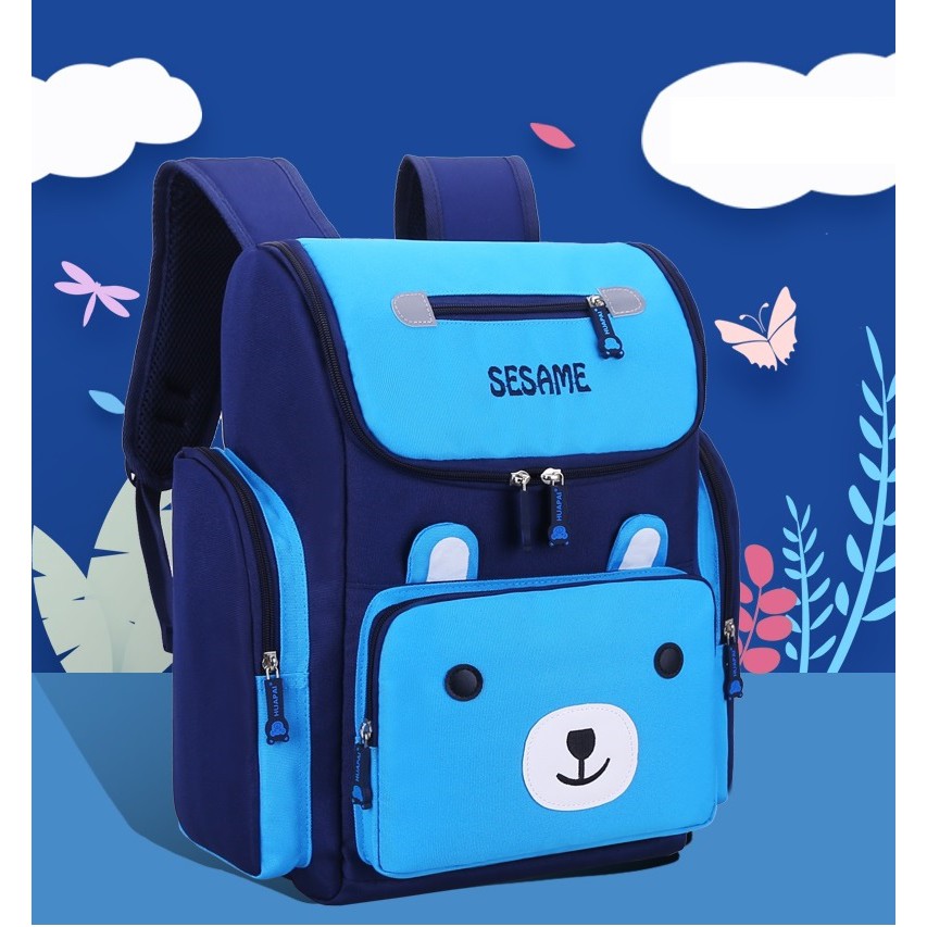 Balo đi học tiểu học cấp 1 cấp 2, cặp sách siêu nhẹ chống gù lưng bé gái bé trai-Balo cho bé hình thỏ