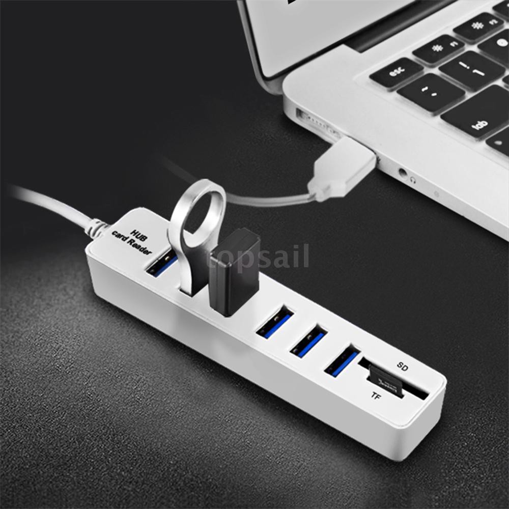 ☪Top☪ JDL-HSD8 USB Hub Combo Splitter 3/6 Ports Optional USB 2.0 High Speed Mini 2 In 1 SD TF Card Reader