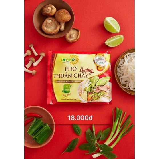 PHỞ GÓI ĂN LIỀN THUẦN CHAY LOVING