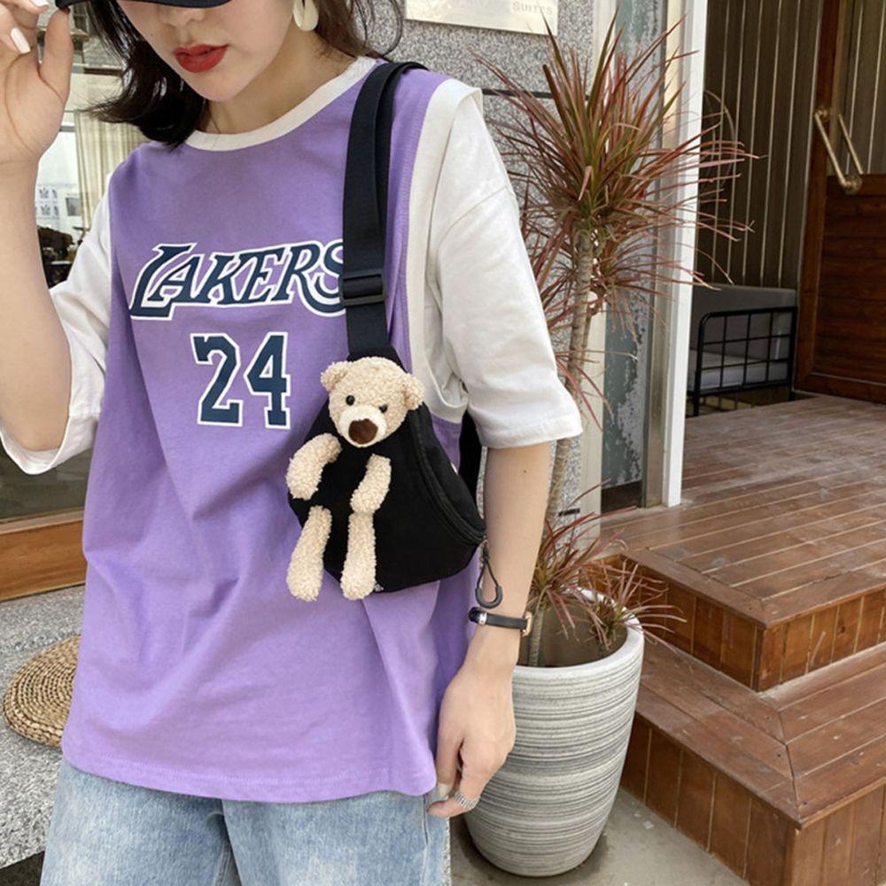 Túi đeo chéo ngực MMULCK nhỏ gọn kiểu gấu teddy dễ thương thời trang