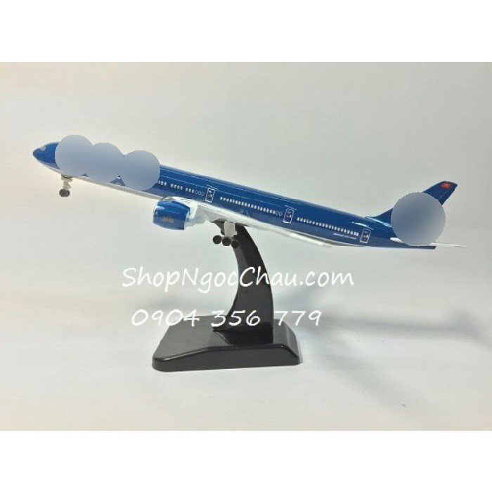 Máy bay mô hình B777-300ER 18cm có bánh xe