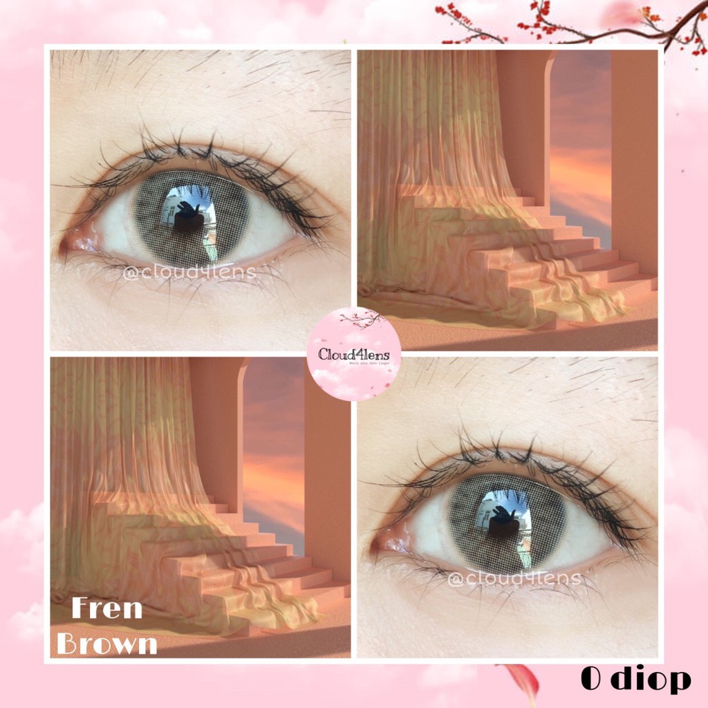 8 mẫu kính áp tròng nâu tự nhiên, nâu tây, nâu khói size S BROWN LENS hsd 6 tháng