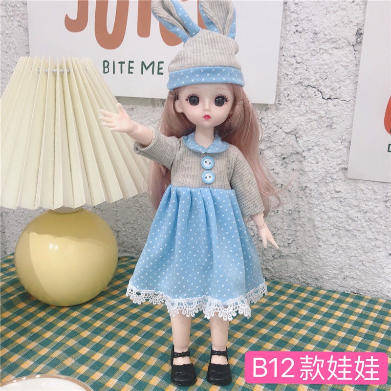 Búp bê barbie 3D xinh xắn với 20 khớp cử động 30cm