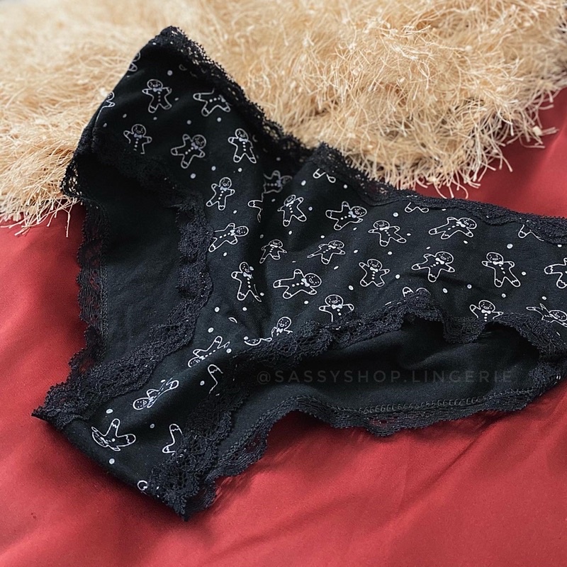Quần lót nữ cotton kháng khuẩn hoạ tiết giáng sinh Noel xinh xắn mùa Đông cho nữ SASSY