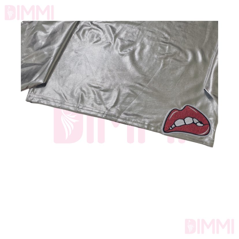 Chân Váy Da Vinyl Bạc