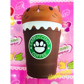 SQUISHY CỐC COFFE MÈO