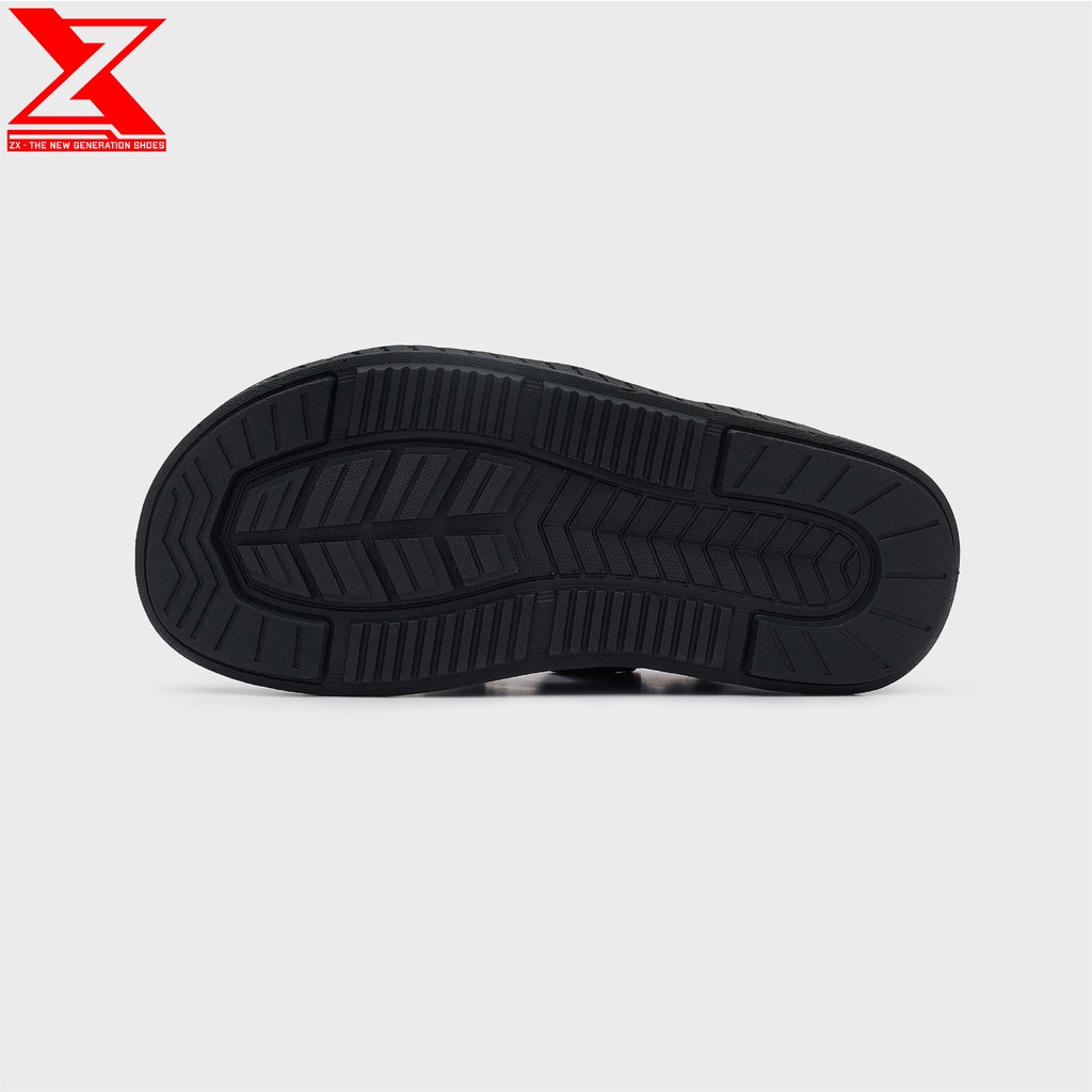Giày Sandal ZX 3719 ALL BLACK 3 quai ngang EVA công nghệ cao quai sau tháo rời làm dép, không có khóa