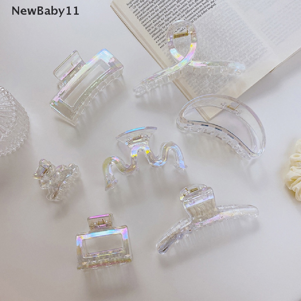 Kẹp Tóc Càng Cua Màu Laser Gradient Ngọt Ngào Thời Trang Mùa Hè Cho Nữ