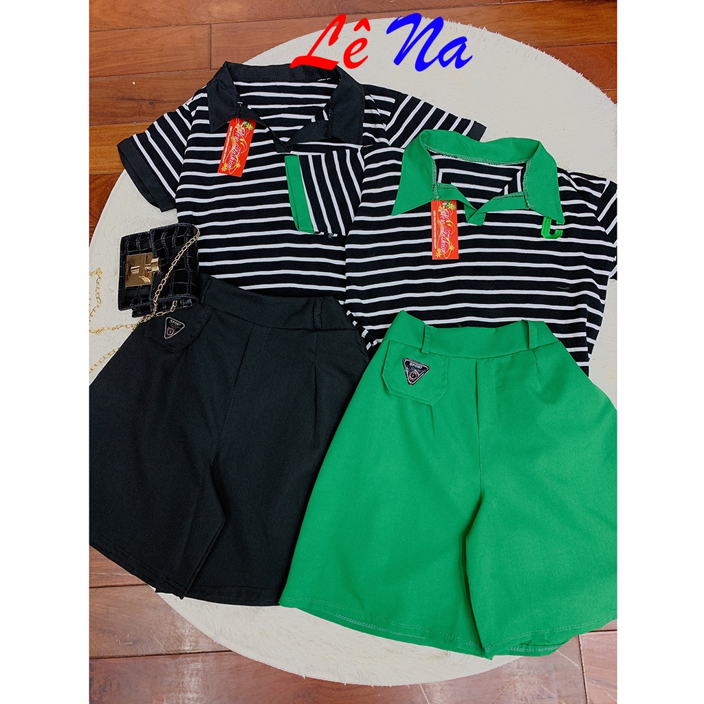 Set Bộ Chữ C Áo Kẻ Sọc SV27