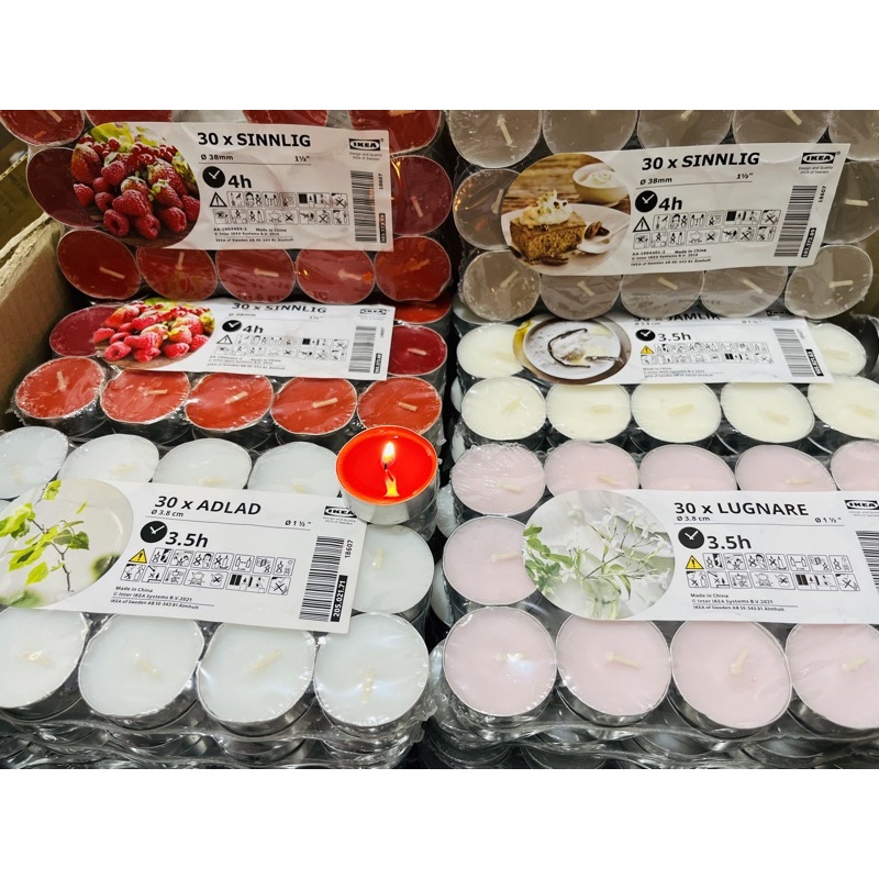 Nến thơm Ikea cao cấp vỉ 30 nến dùng để trang trí, cúng dường hương thơm dịu nhẹ sang trọng