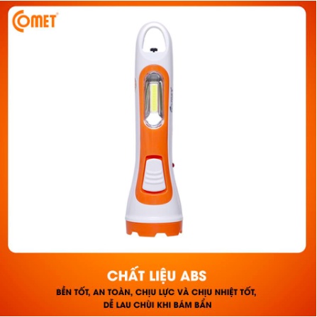 Đèn Pin Sạc Led Comet CRT453 đa năng 2W nhỏ gọn siêu sáng, Bảo Hành 6 Tháng