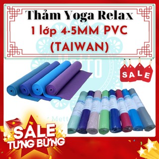Thảm yoga RELAX chất liệu PVC 4-5mm 1 lớp