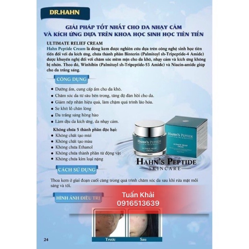 KEM DƯỠNG HAHN PEPTIDE