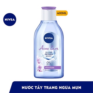 Nước Tẩy Trang Nivea Sạch Sâu Ngăn Ngừa Mụn 400ml Acne Clear Micellair Oxygen Boost Micellar Water