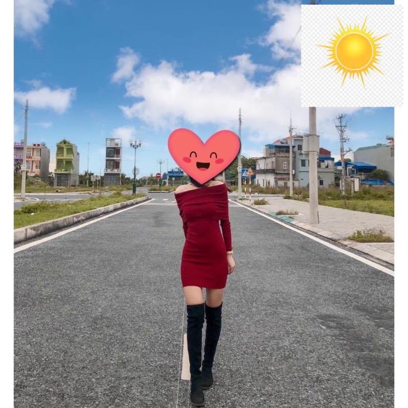 Váy len body trễ vai ảnh thật ️🎽
