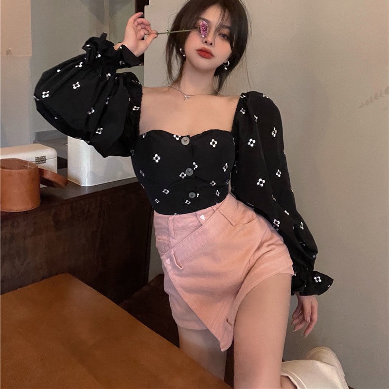 Chân Váy Denim Dáng Chữ A Lưng Cao Thiết Kế Lệch Tà Thời Trang Mùa Xuân Mẫu Mới 2022 Cho Nữ