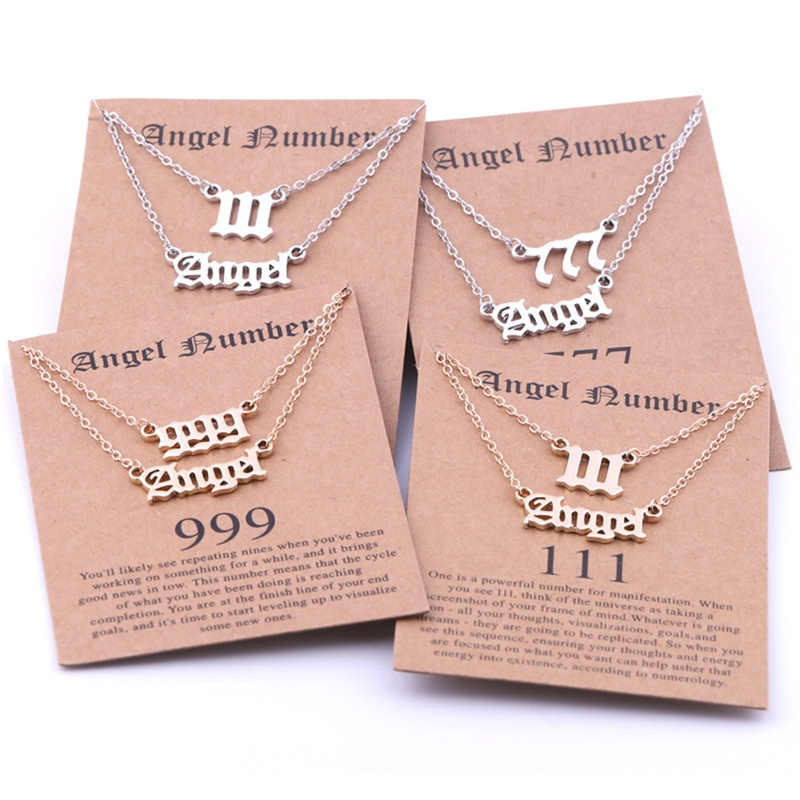 Set 2 Vòng cổ Mặt Số 111 222 333 444 555 666 777