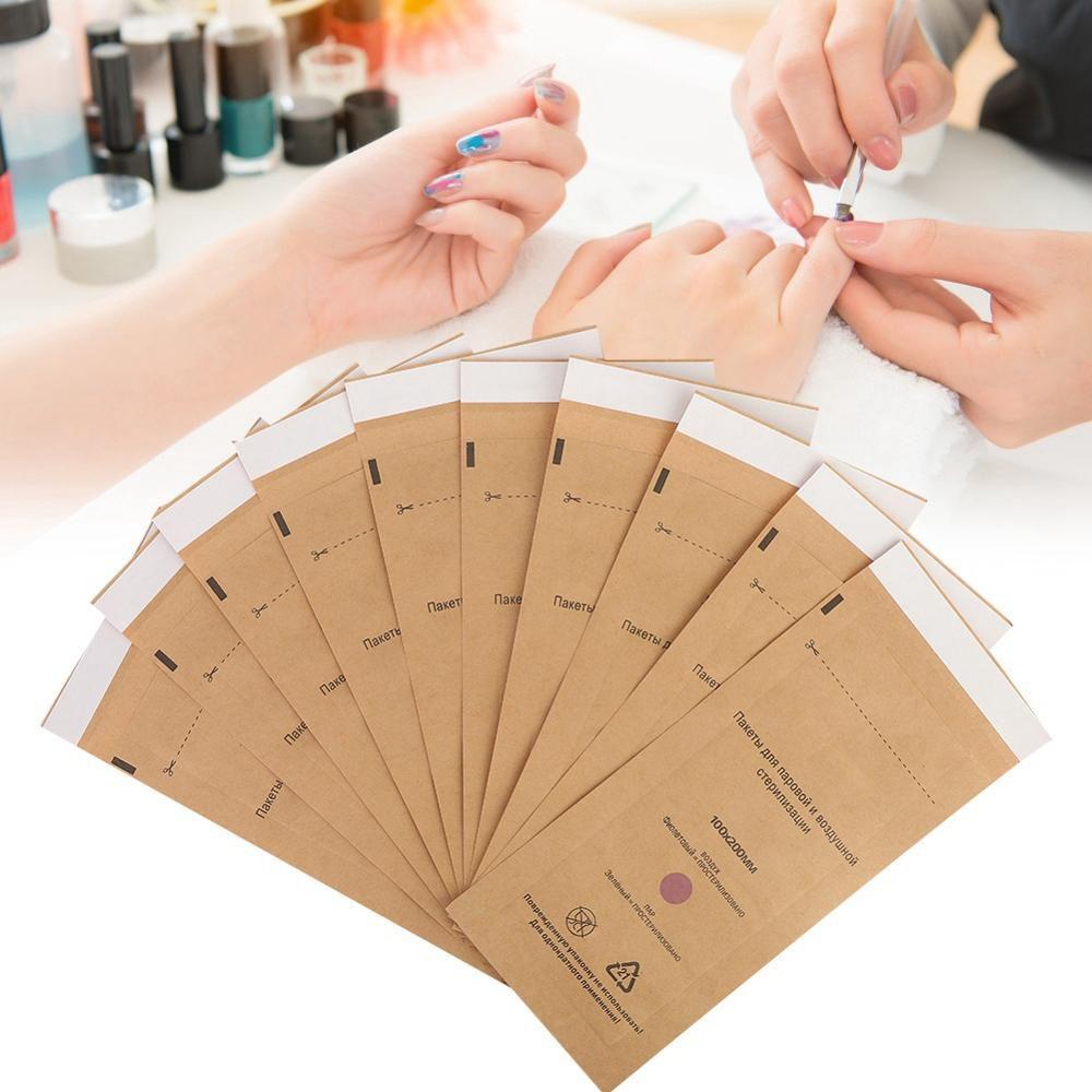 Set 10 Túi Đựng Mỹ Phẩm Khử Trùng Dùng Một Lần Tiện Dụng Cho Salon Làm Móng