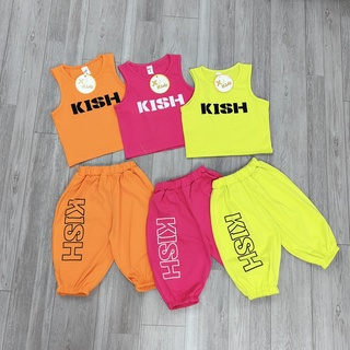 Bộ KISH quần lửng  bé gái