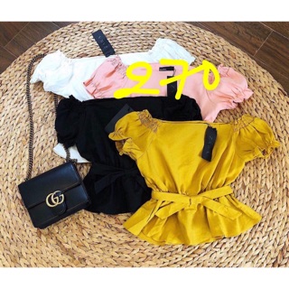 Áo trễ vai peplum