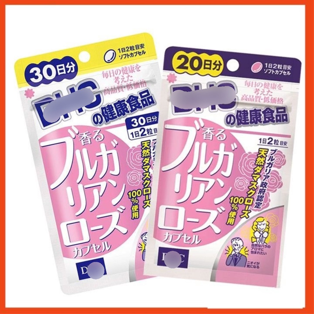 Viên uống thơm cơ thể D H C [40V DATE 11/2024] tinh dầu hoa hồng Bulgarian Rose, đẹp da, toả mùi hương