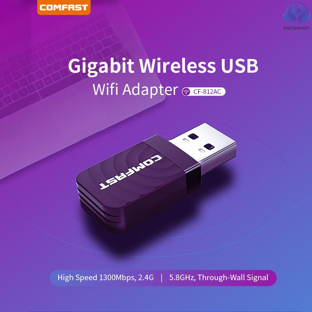 Usb Wifi Wifi Comfast Cf-812ac Ac 1300mbps 2.4g 5.8ghz